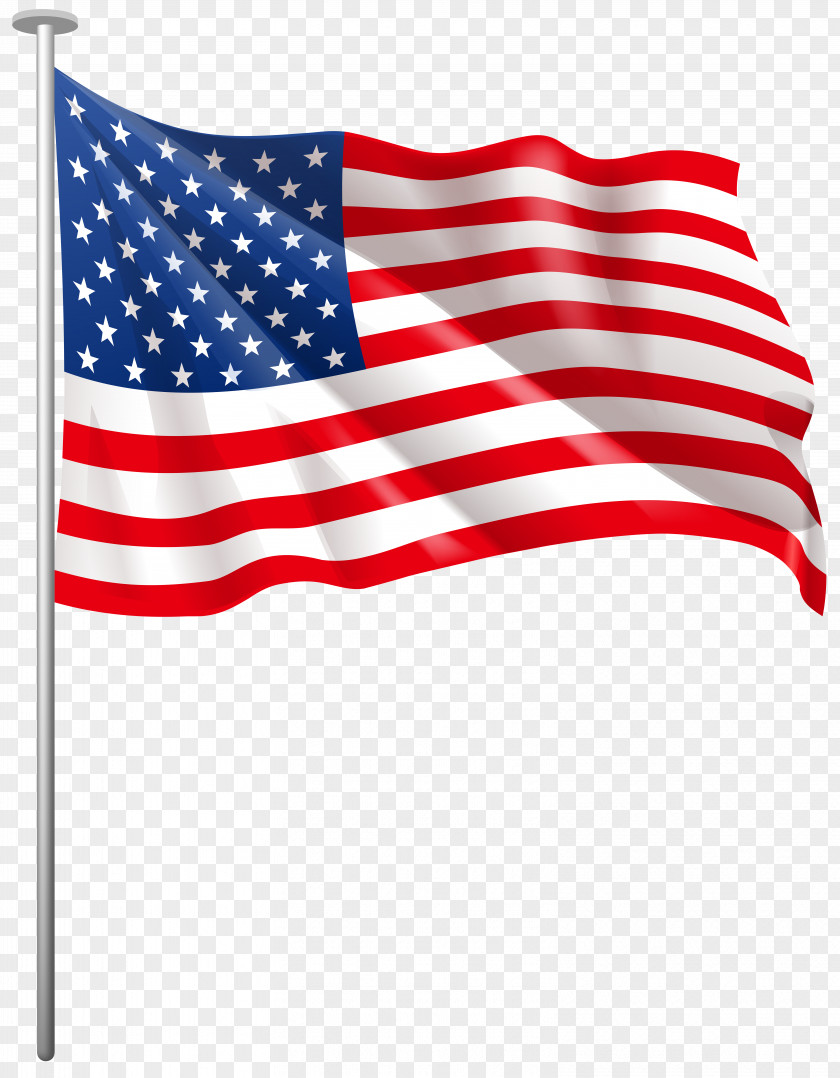 USA Waving Flag Clip Art Image Of The United States PNG