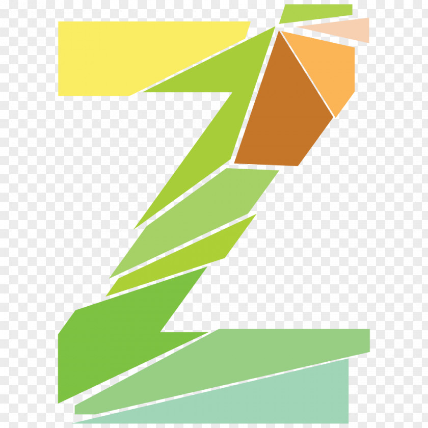 Z Letter Geometry Color PNG