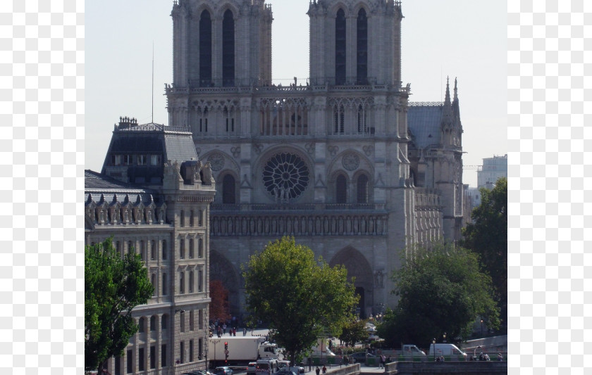 Paris Notre Dame Cathedral Middle Ages Medieval Architecture Landmark Theatres Facade PNG