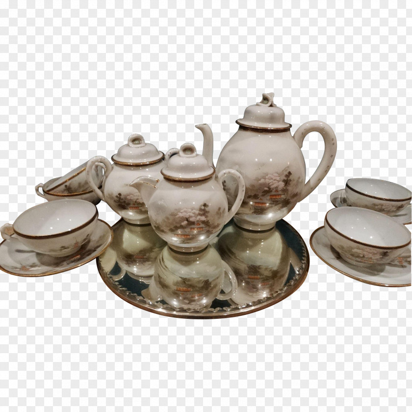 Teapot Tea Set Saucer Porcelain Tableware PNG