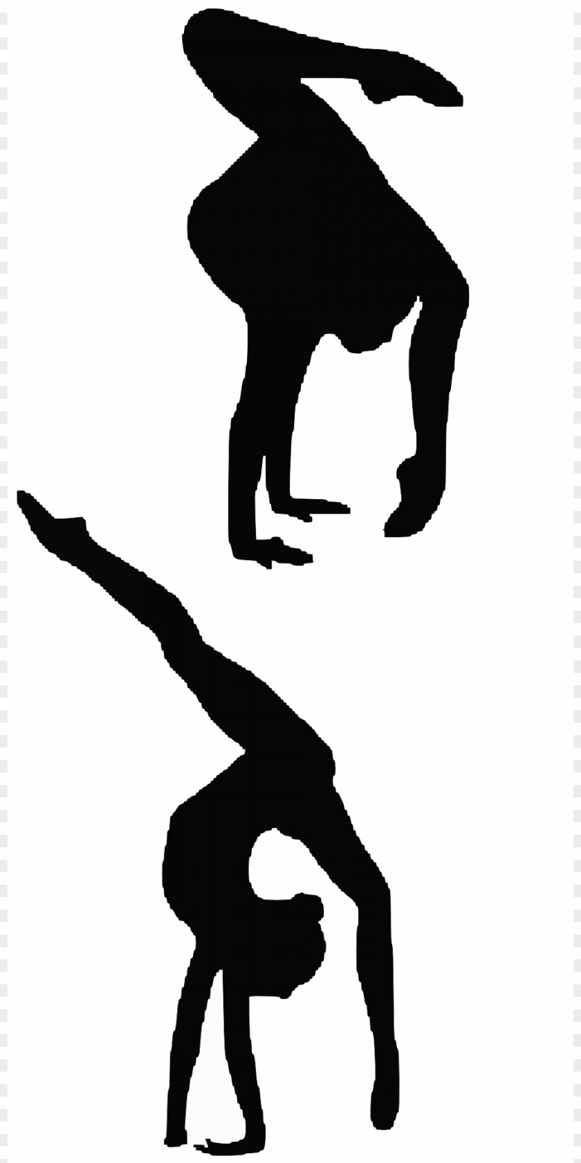 Aerobics Gymnastics Silhouette Balance Beam Clip Art PNG