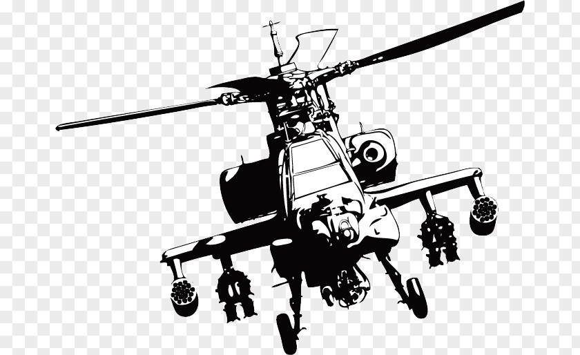 Black Helicopters Boeing AH-64 Apache Helicopter Clip Art PNG