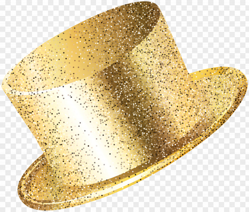 New Year Party Hat Gold Clip Art Image PNG