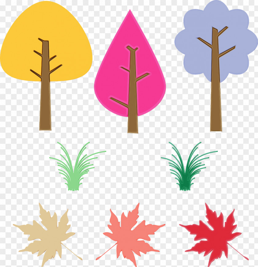 Plant Drawing Autumn Leaf PNG