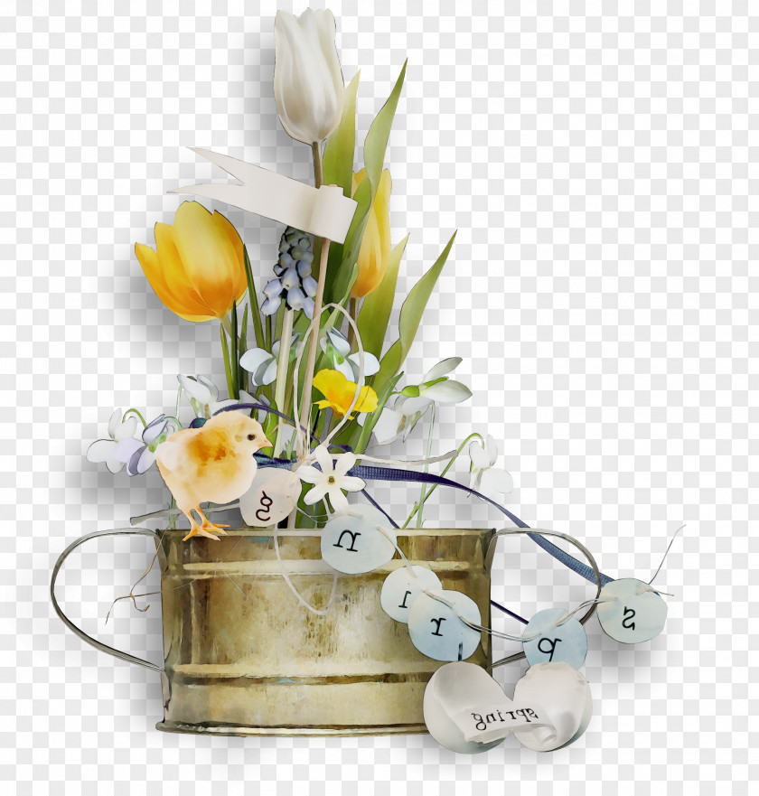 Watering Can Floral Design PNG