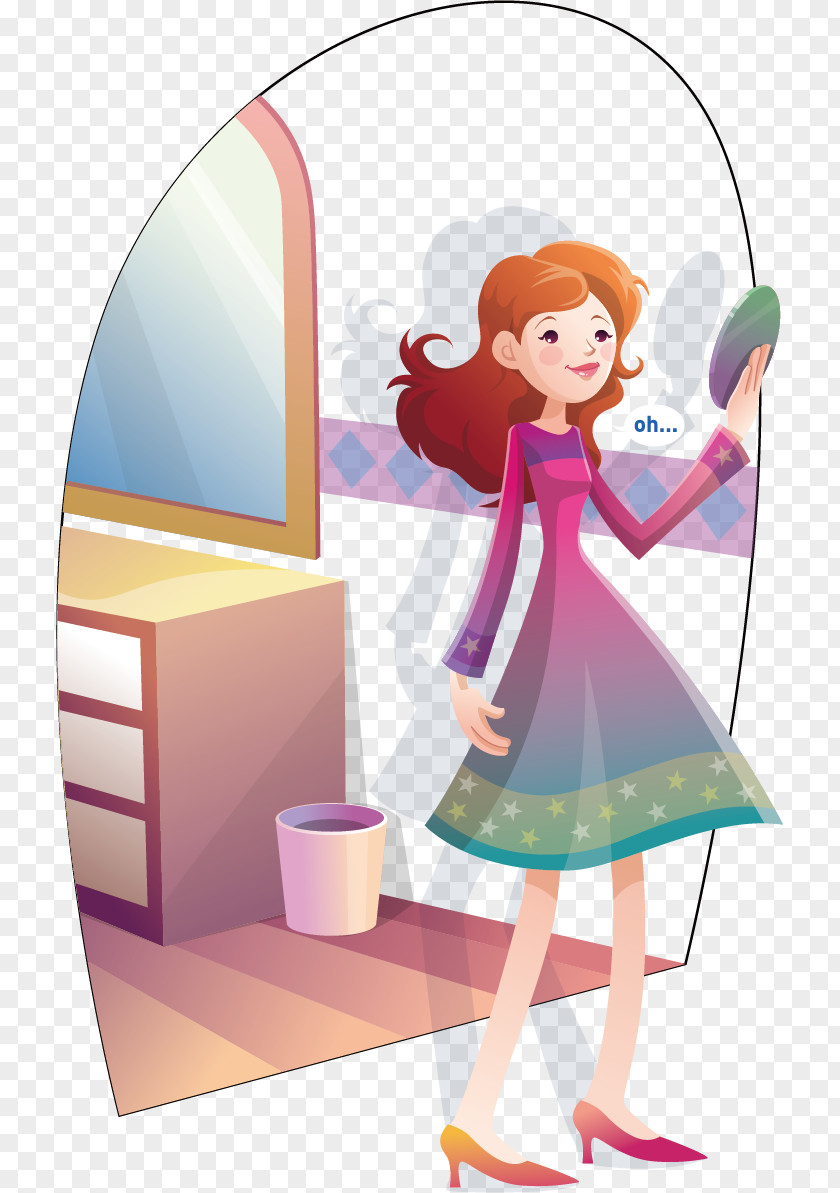 Beauty Mirror Illustration PNG