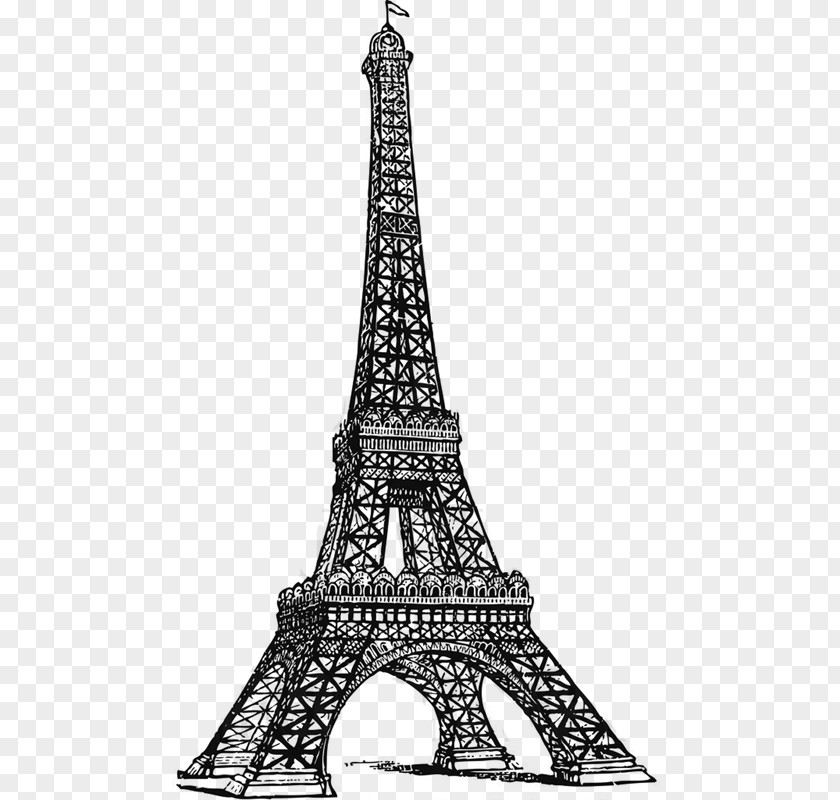 Eiffel Tower Drawing Line Art PNG