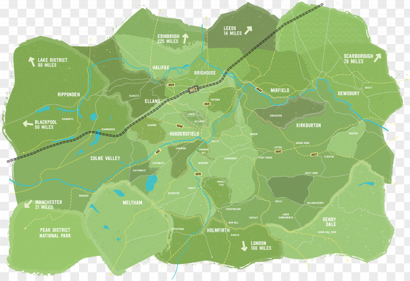 Football Staduim Peak District Pennines Map National Park PNG