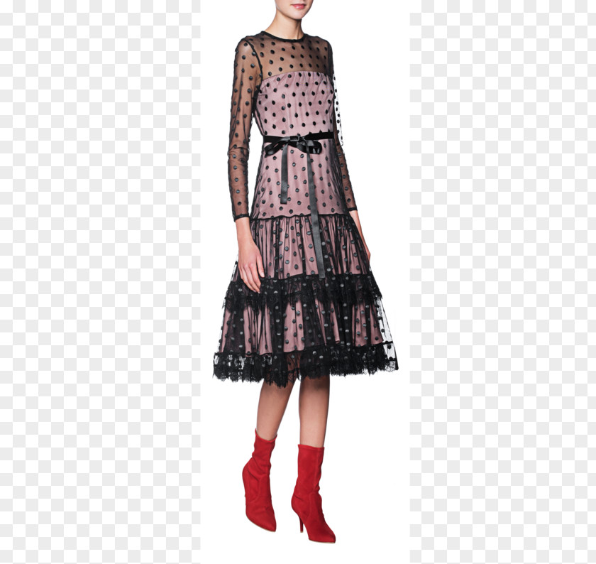 Mesh Dots Dress Clothing Skirt Lace Zipper PNG