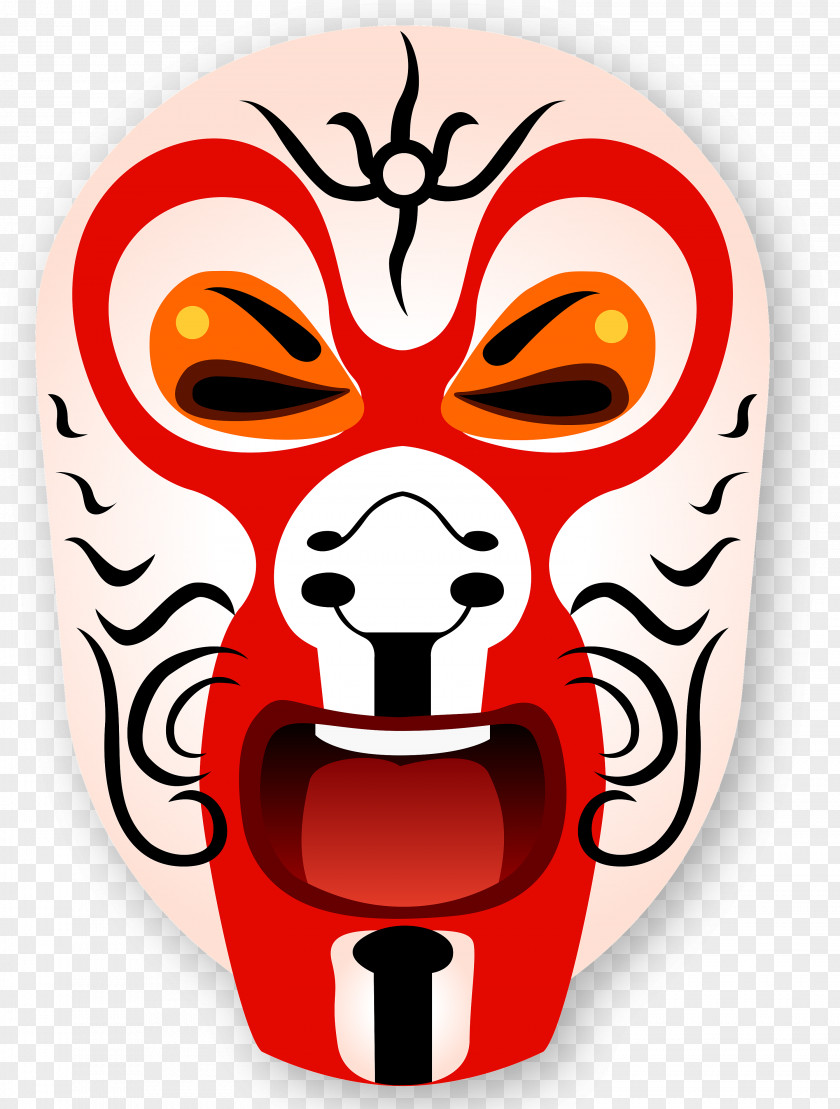 Pert Illustration Peking Opera Mask Chinese Sun Wukong PNG