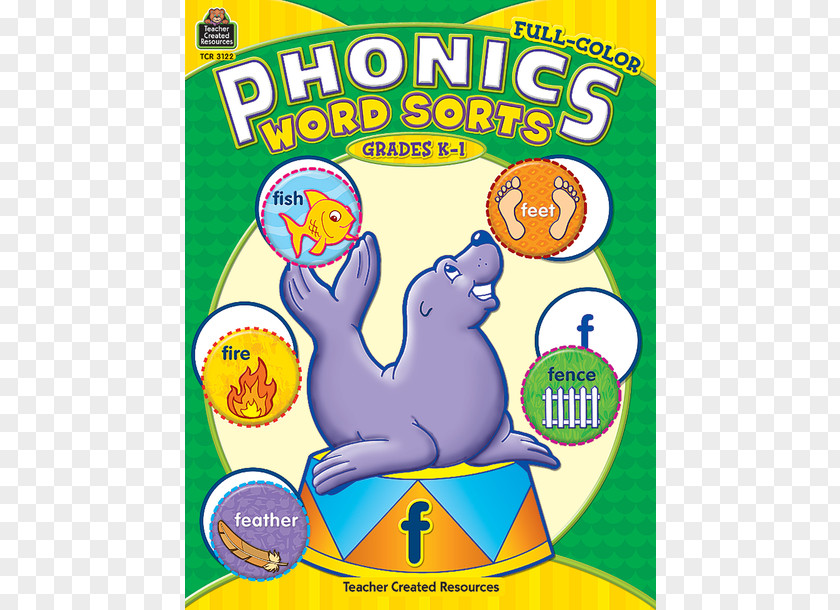 Book Full-Color Phonics Word Sorts Animal Font PNG