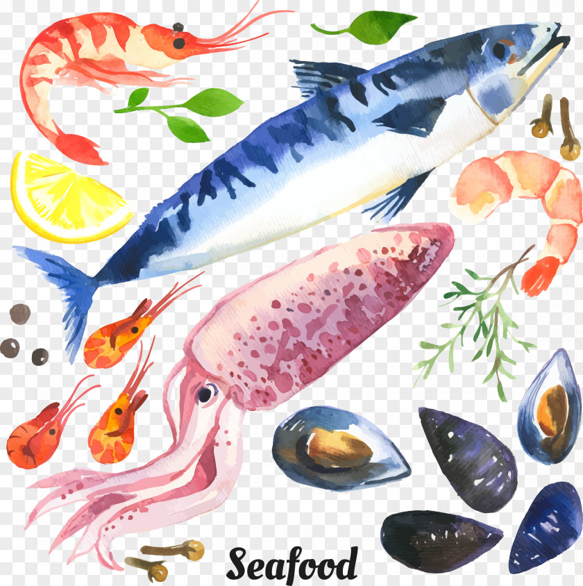 Breadstick Watercolor Seafood Painting Image Illustration PNG