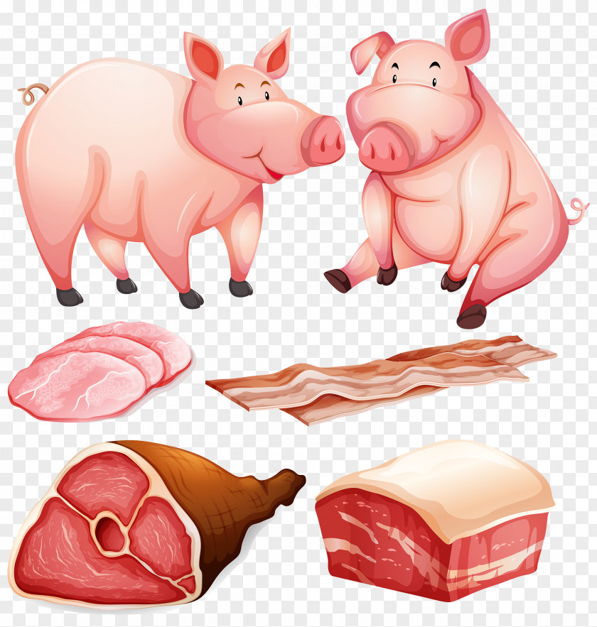 Cartoon Pig And Pork Ham Royalty-free Clip Art PNG