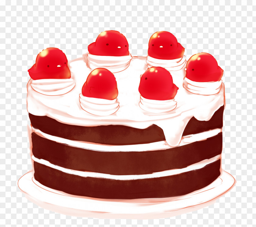 Strawberry Cake Chick Food Black Forest Gateau Cream Masala Chai PNG