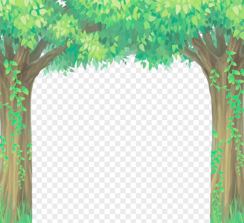 Door Painting Tree Wallpaper PNG