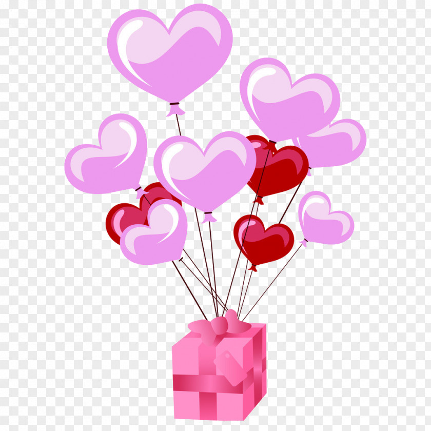 Heart-shaped Balloon Toy Heart Gift Gratis PNG