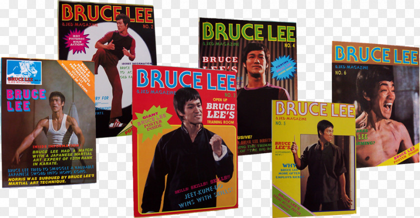 Bruce Lee Kick Statue Of Jeet Kune Do Magazine Poster Display Advertising PNG
