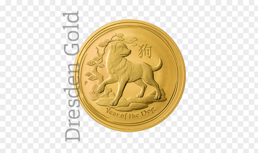 Coin Gold Perth Mint Dresden Lunar PNG