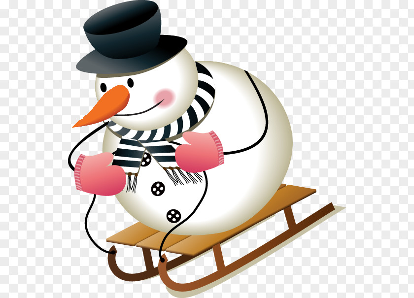 Cute Christmas Snowman Material Santa Claus Clip Art PNG