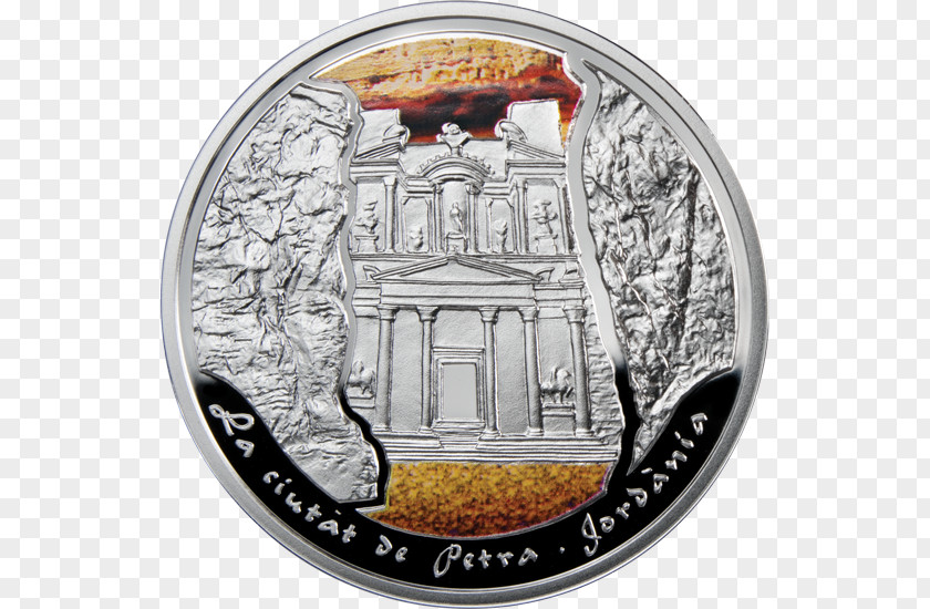 Petra Jordan New7Wonders Of The World Colosseum Chichen Itza Coin PNG