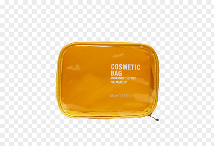Yellow Medium Cosmetic Bag Handbag Cosmetics PNG