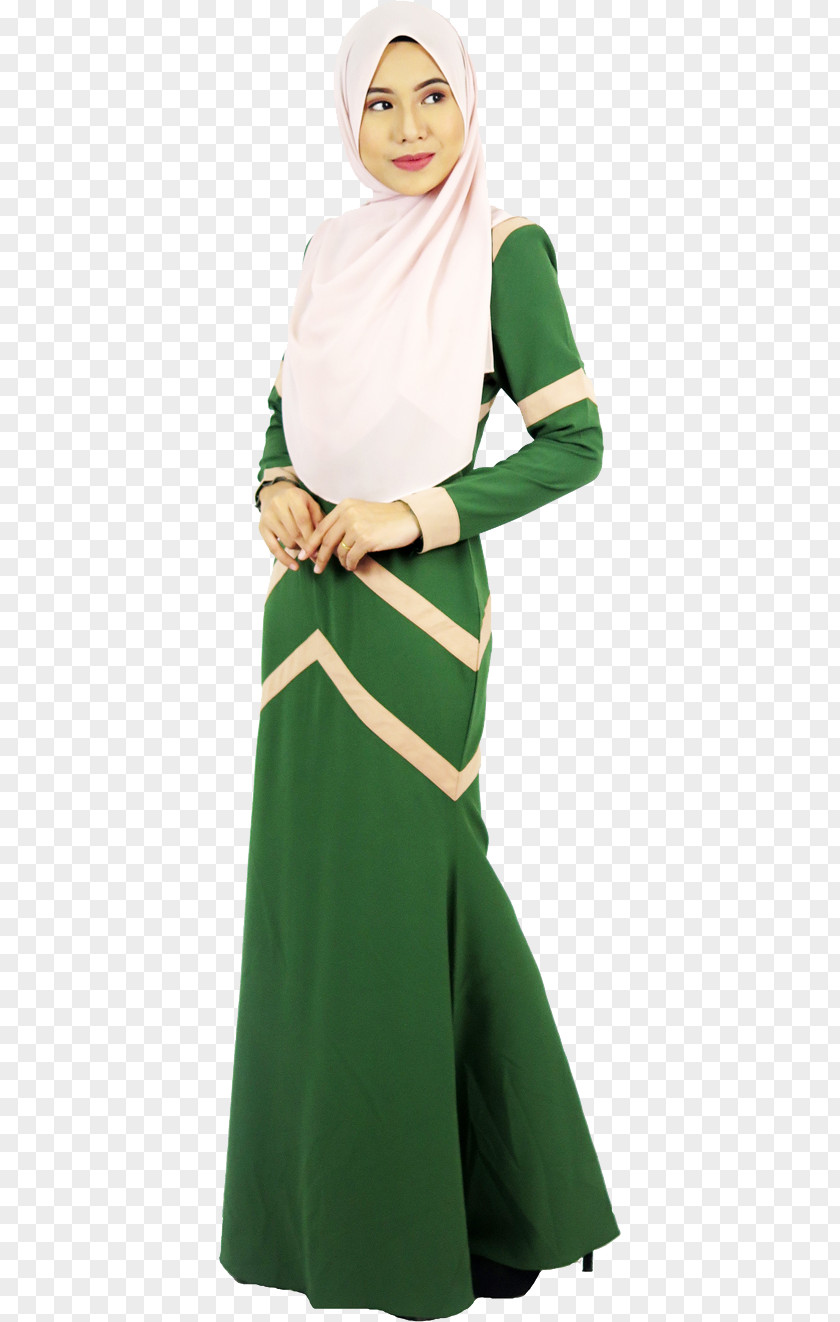 Dress Muslim Costume Green Outerwear PNG