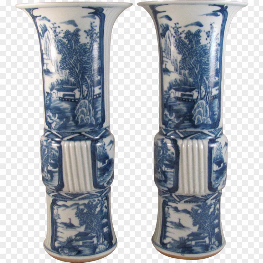 Vase Ceramic Blue And White Pottery Product Design PNG
