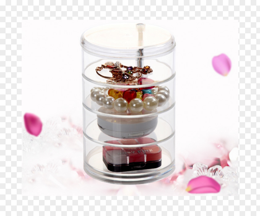 Glass Lid Cosmetics Plastic Box PNG