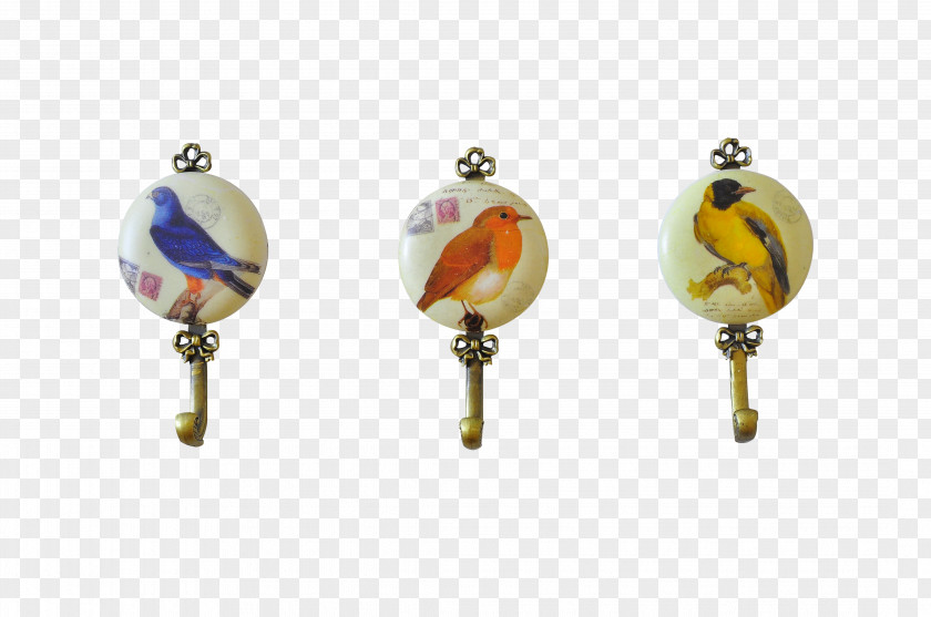Retro Bird Hook Earring Designer PNG