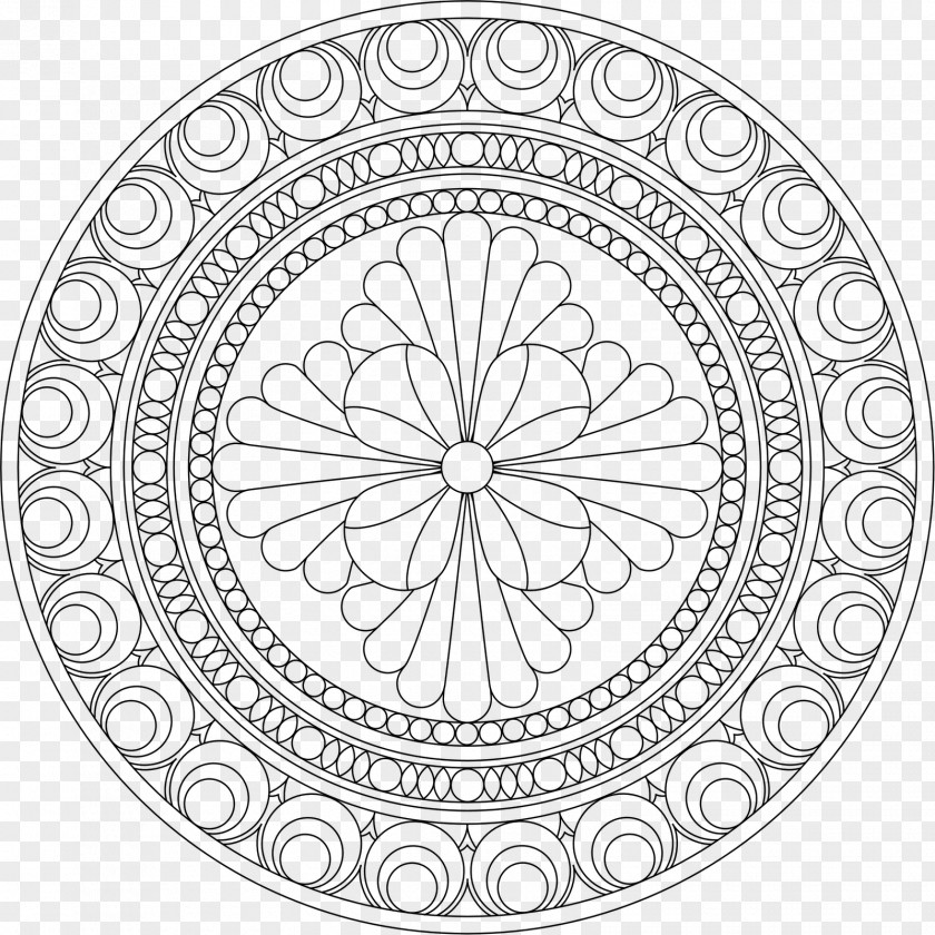 Mandala Coloring Book Stencil Adult Sacred PNG