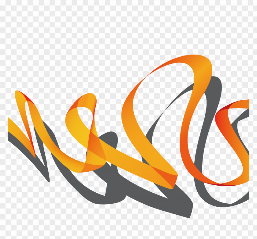 Orange Ribbon Vector Material Euclidean Curve PNG