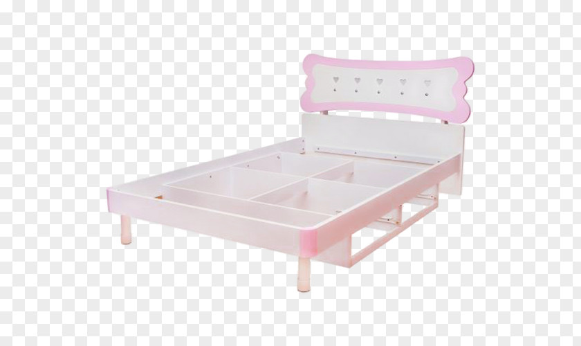 Pink Skeleton Bed Frame Table Mattress Sheet PNG