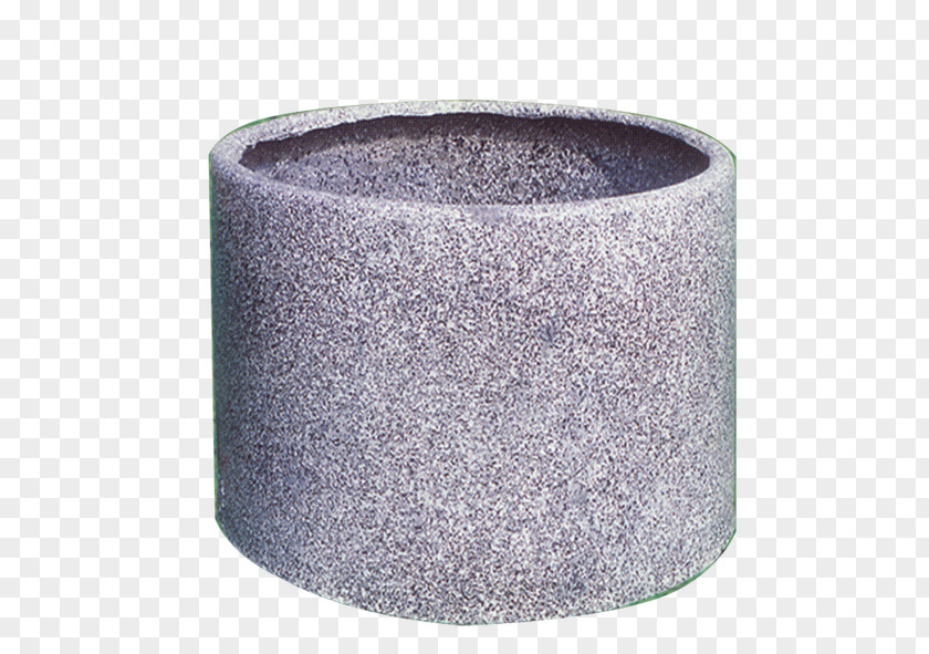 Stone Basin Flowerpot Cylinder Garden PNG