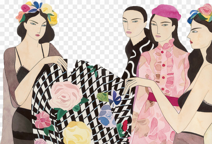 Talk Women Illustrator Fashion Marie Claire Drawing Illustration PNG