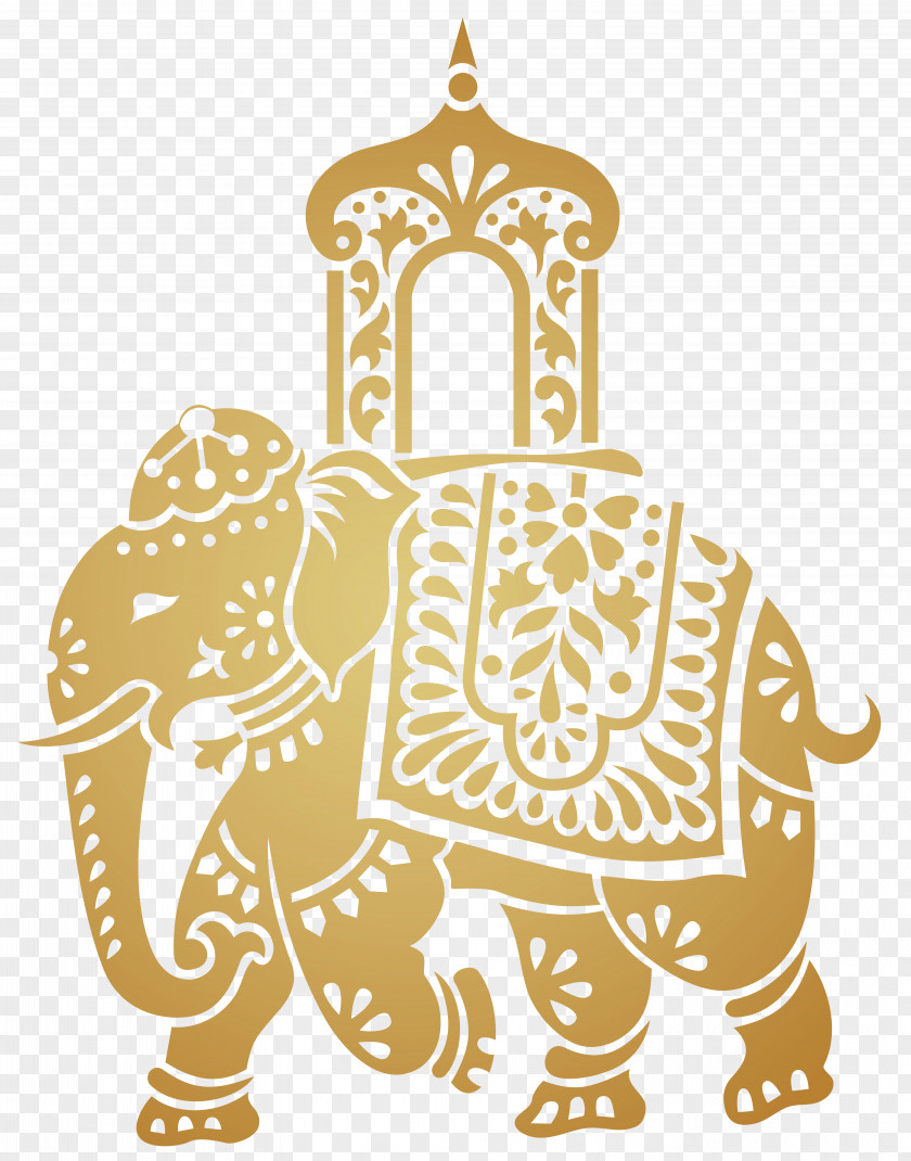 Decorative Indian Elephant Transparent Clip Art Image Festival PNG