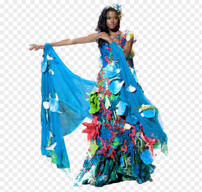 Miss Universe 2011 Gown Angola Shoulder PNG