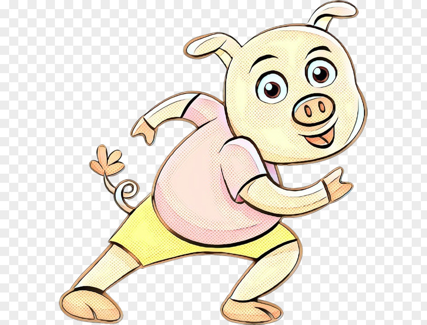 Thumb Pleased Pig Cartoon PNG