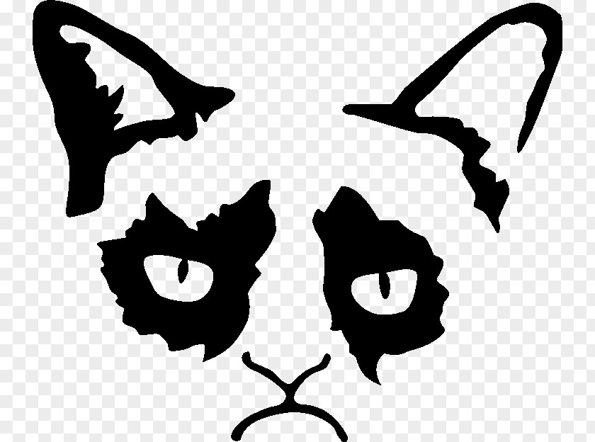 Cat Grumpy Stencil Jack-o'-lantern PNG