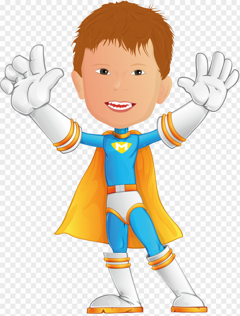 Child Superhero Cartoon Clip Art PNG