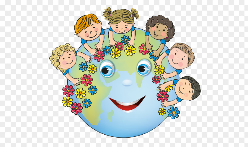 Earth Day Planet Child Clip Art PNG