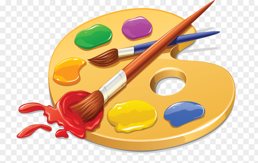 Paint Brushes Palette Watercolor Painting PNG