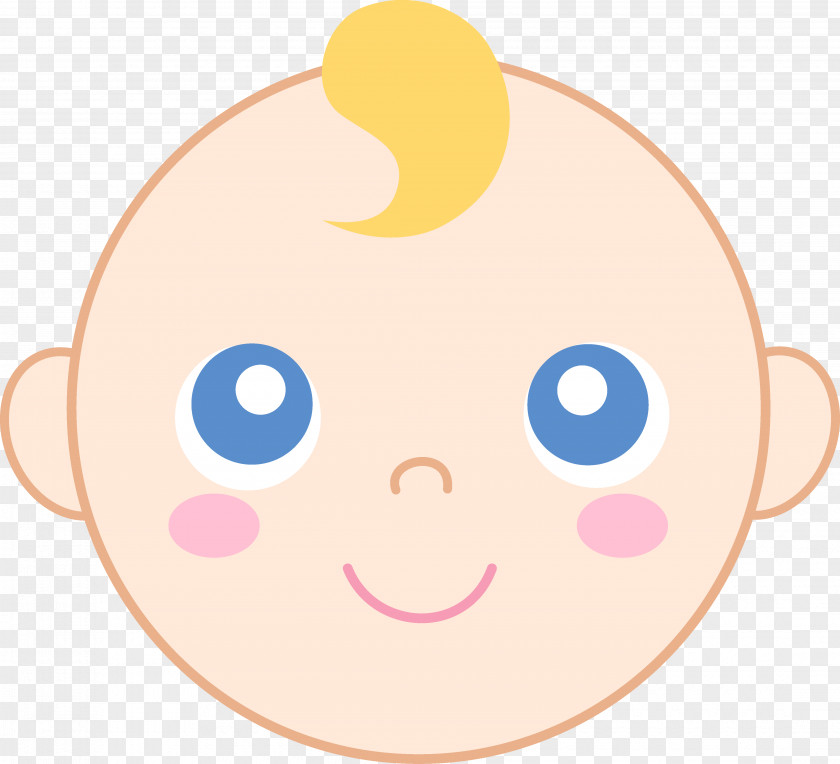 Baby Infant Smiley Child Face Clip Art PNG