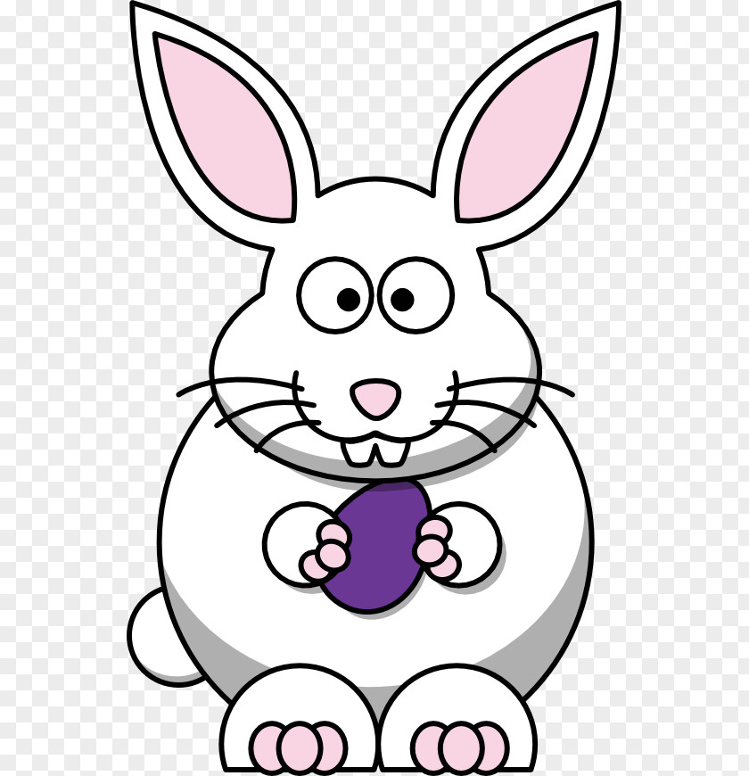 Rabbit Line Art White Easter Bunny Hare Clip PNG