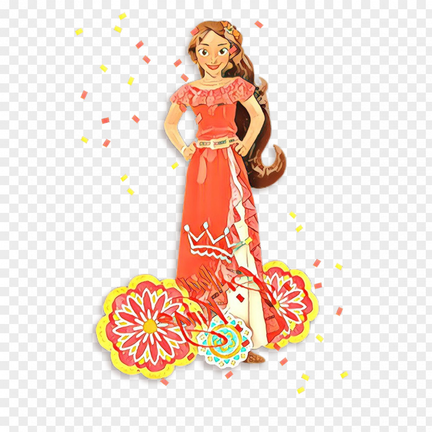 Style Peach Barbie Cartoon PNG