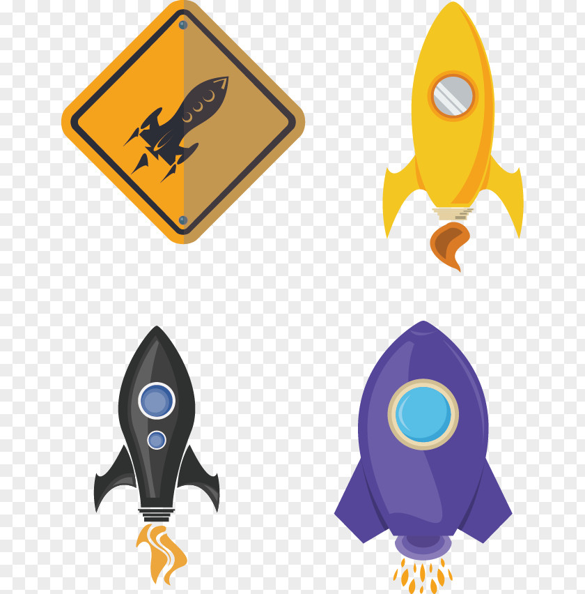 Vector Painted Rocket Download Watercraft Euclidean PNG