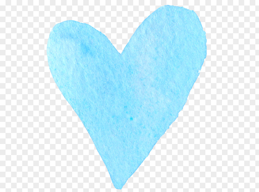 Watercolor Heart Turquoise Teal Microsoft Azure PNG
