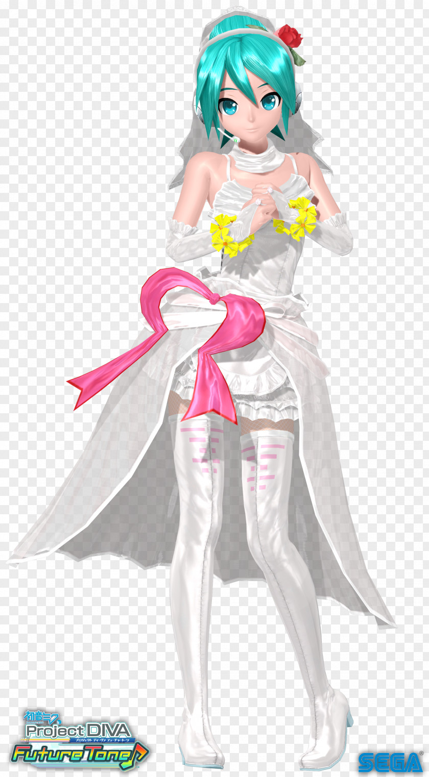 Hatsune Miku Wedding Dress MikuMikuDance Vocaloid PNG