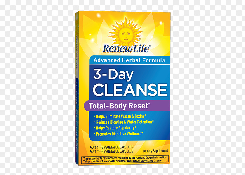 Herb Day Dietary Supplement Detoxification ReNew Life Formulas, Inc. Colon Cleansing Probiotic PNG