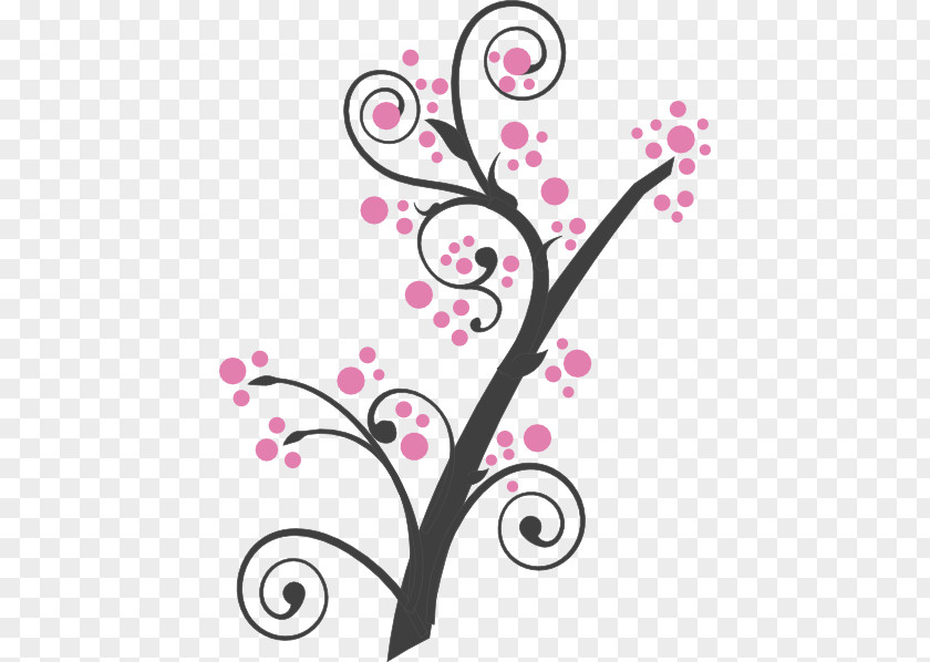 Vector Tree Branches Cherry Blossom Clip Art PNG