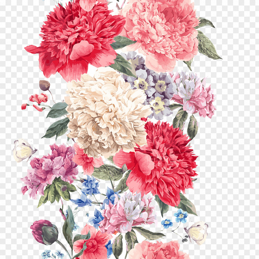 Beautifully Hand-painted Flowers Vector Material Plant Flower Watercolor Painting Stock Illustration PNG
